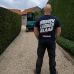 Toegangsweg in Aalter met lichte siergrind - projectfoto 4 - Realisatie door PSBRUK Eeklo